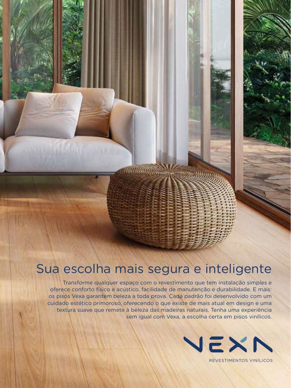 Piso vinílico Vexa em ambiente residencial