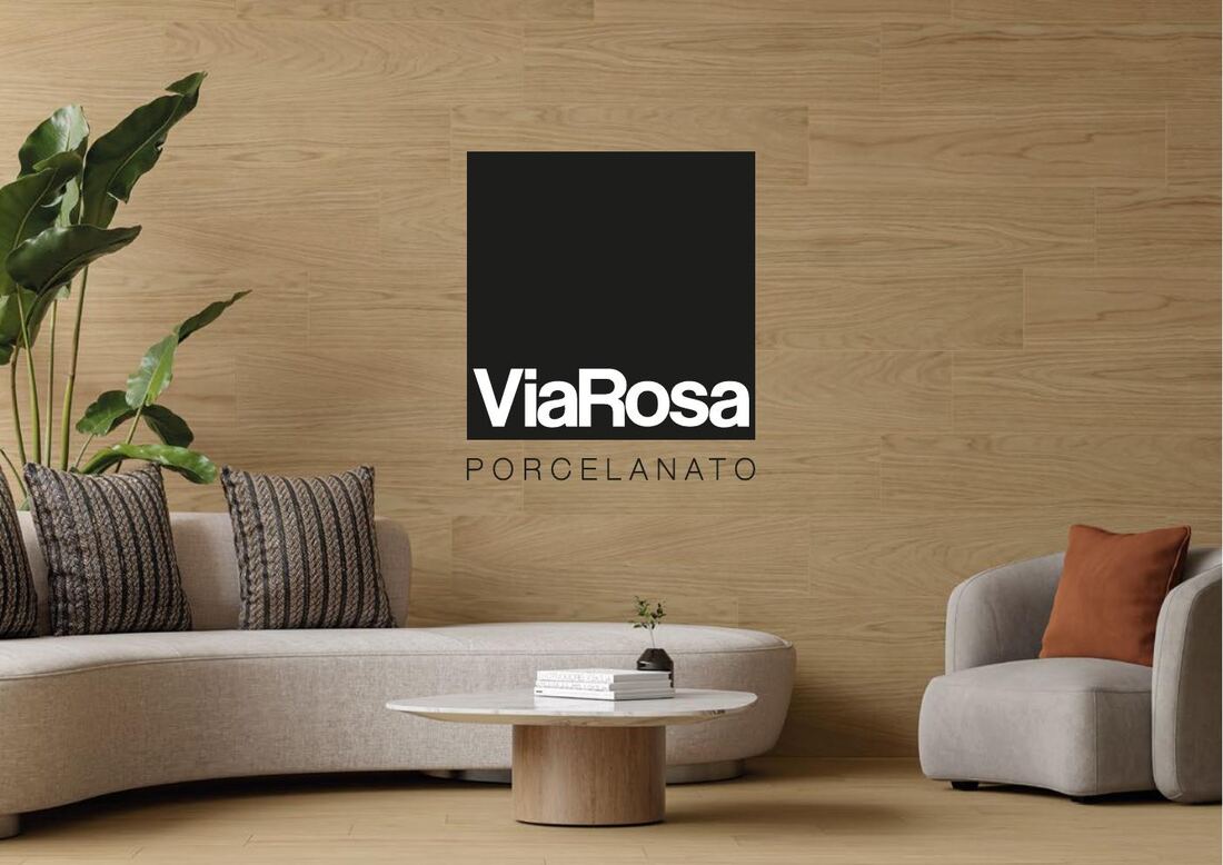 Porcelanato Via Rosa em ambiente de sala